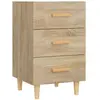 vidaXL Table de chevet chêne sonoma 40x40x66 cm bois d'ingénierie