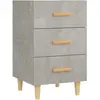 vidaXL Table de chevet gris béton 40x40x66 cm bois d'ingénierie