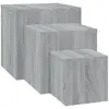vidaXL Tables d'appoint 3 pcs Sonoma gris Bois d'ingénierie