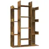 vidaXL Bibliothèque Chêne fumé 86x25,5x140 cm Bois d'ingénierie