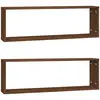 vidaXL Étagères murales cubiques 2 pcs Chêne marron 80x15x26,5 cm