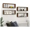 vidaXL Étagères murales cubiques 4 pcs Chêne marron 80x15x26,5 cm