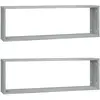 vidaXL Étagères murales cubiques 2 pcs Sonoma gris 80x15x26,5 cm