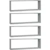 vidaXL Étagères murales cubiques 4 pcs Sonoma gris 80x15x26,5 cm