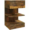 vidaXL Table de chevet Chêne fumé 40x35x65 cm Bois d'ingénierie