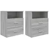 vidaXL Tables de chevet 2 pcs Sonoma gris 50x32x60 cm
