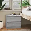 vidaXL Tables de chevet 2 pcs Sonoma gris 50x39x43,5cm Bois ingénierie