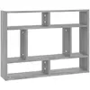 vidaXL Étagère murale Sonoma gris 75x16x55 cm Bois d'ingénierie