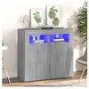 vidaXL Buffet avec lumières LED sonoma gris 80x35x75 cm