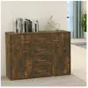 vidaXL Buffet Chêne fumé 88x30x65 cm Bois d'ingénierie