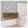 vidaXL Tables de chevet flottantes 2 pcs Chêne fumé 40x30x15 cm