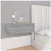 vidaXL Table de chevet flottante Sonoma gris 40x30x15 cm