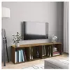 vidaXL Bibliothèque/Meuble TV Chêne fumé 143x30x36cm Bois d'ingénierie