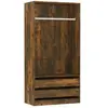 vidaXL Garde-robe Chêne fumé 100x50x200 cm Bois d'ingénierie