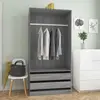 vidaXL Garde-robe Sonoma gris 100x50x200 cm Bois d'ingénierie