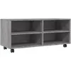 vidaXL Meuble TV sur roulettes Sonoma gris 90x35x35 cm Bois ingénierie