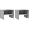 vidaXL Tables de chevet 2 pcs Sonoma gris 40x30x30cm Bois d'ingénierie