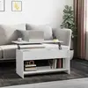 vidaXL Table basse blanc 102x50x52,5 cm bois d'ingénierie