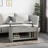 vidaXL Table basse gris béton 102x50x52,5 cm bois d'ingénierie