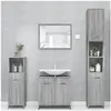 vidaXL Armoire de bain Sonoma gris 30x30x183,5 cm Bois d'ingénierie