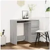 vidaXL Bureau Sonoma gris 90x45x76 cm Bois d'ingénierie