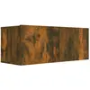 vidaXL Meuble TV Chêne fumé 80x30x30 cm Bois d'ingénierie