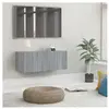 vidaXL Meuble TV Sonoma gris 80x30x30 cm Bois d'ingénierie