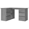 vidaXL Bureau d'angle Sonoma gris 145x100x76 cm Bois d'ingénierie