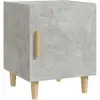 vidaXL Table de chevet Gris béton Bois d'ingénierie