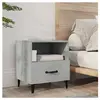 vidaXL Table de chevet Gris béton Bois d'ingénierie