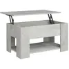 vidaXL Table basse Gris béton 79x49x41 cm Bois d'ingénierie