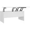 vidaXL Table basse Blanc 102x50,5x46,5 cm Bois d'ingénierie
