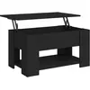 vidaXL Table basse Noir 79x49x41 cm Bois d'ingénierie