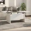 vidaXL Table basse blanc 80x50x42,5 cm bois d'ingénierie