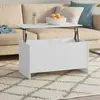 vidaXL Table basse Blanc 102x55,5x52,5 cm Bois d'ingénierie