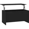 vidaXL Table basse Noir 102x55,5x52,5 cm Bois d'ingénierie