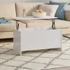 vidaXL Table basse Blanc brillant 102x55,5x52,5 cm Bois d'ingénierie