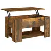 vidaXL Table basse Chêne fumé 79x49x41 cm Bois d'ingénierie