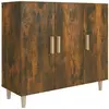 vidaXL Buffet chêne fumé 90x34x80 cm bois d'ingénierie