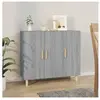 vidaXL Buffet sonoma gris 90x34x80 cm bois d'ingénierie