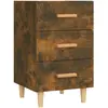vidaXL Table de chevet chêne fumé 40x40x66 cm bois d'ingénierie