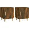 vidaXL Tables de chevet 2 pcs Chêne fumé Bois d'ingénierie