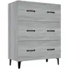 vidaXL Buffet sonoma gris 69,5x34x90 cm bois d'ingénierie