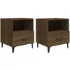 vidaXL Tables de chevet 2 pcs Chêne marron Bois d'ingénierie