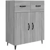 vidaXL Buffet sonoma gris 69,5x34x90 cm bois d'ingénierie