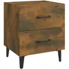 vidaXL Tables de chevet 2 pcs Chêne fumé 40x35x47,5 cm