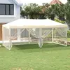 vidaXL Tente de réception pliable avec parois Crème 3x6 m