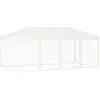 vidaXL Tente de réception pliable avec parois Blanc 3x6 m