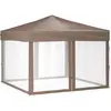 vidaXL Tente de réception pliable avec parois Taupe 3x3 m