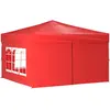vidaXL Tente de réception pliable avec parois Rouge 3x3 m